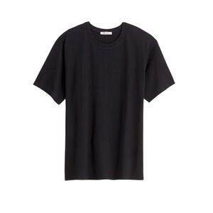 Madewell Cotton Relaxed Oversized Tee in Jet Black